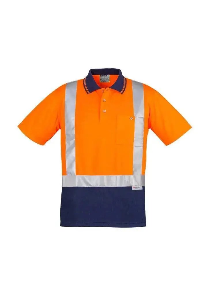 Syzmik Men’s Hi Vis Spliced Polo - Short Sleeve Shoulder Taped ZH233 Metro Workwear.